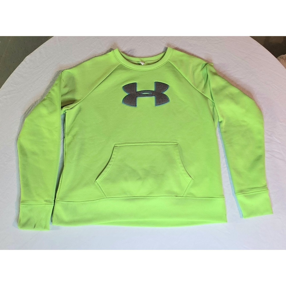 Under Armour Storm Neon Green Fleece Crewneck Sweatshirt size Unknown